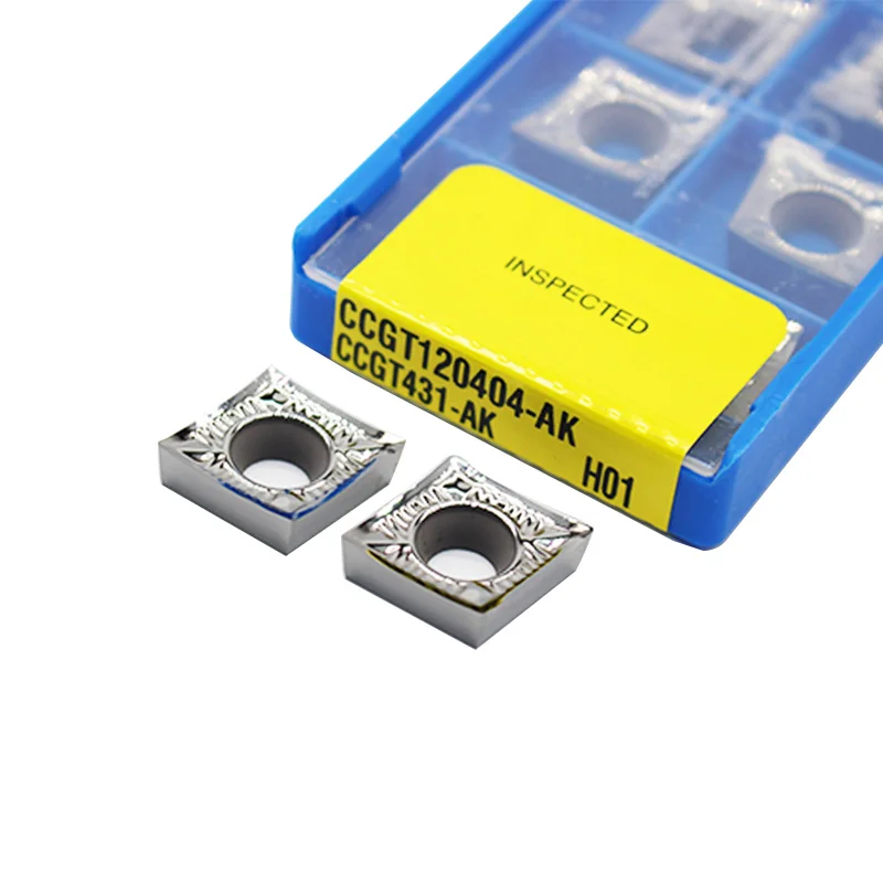 

CCGT120404 AK H01 Aluminum Inserts CCGT Carbide Internal Turning Tool CNC Lathe Inserts Cutter for Aluminum Copper