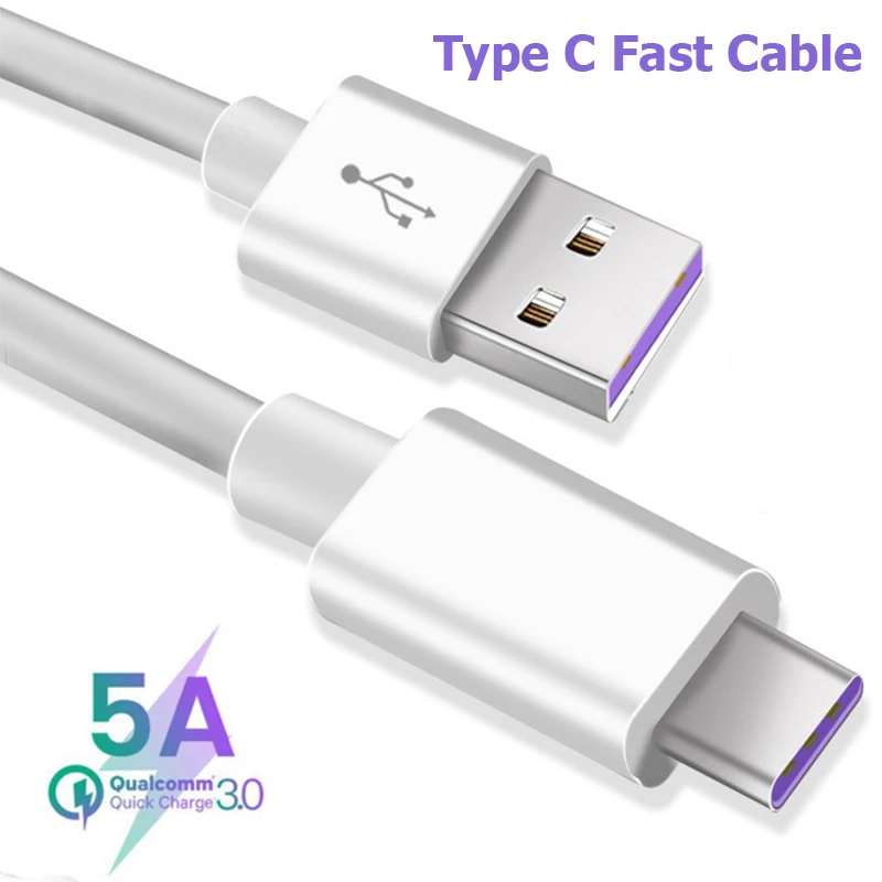 5А кабель usb type C 1 м 2 м Быстрая зарядка type-C для Xiaomi Redmi Note 7 samsung S10 5G huawei телефон супер зарядка QC3.0 USB C Кабо