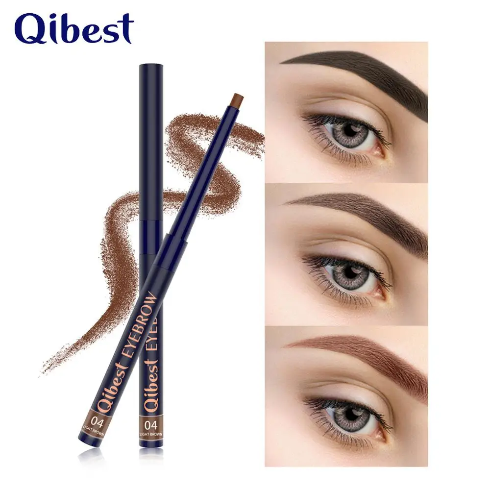 Best Offer for  Qibest Eyebrow Pencil Waterproof Natural Long Lasting eyebrow pencil 5 Colors Eye Brow Tint Full Pr