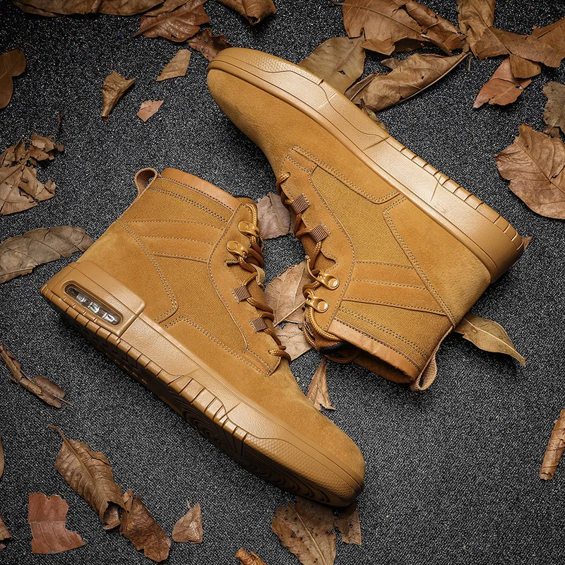 

Martin Boots Male Matting Autumn And Winter Boots Dark Brown High Help Work Clothes Boots England Desert Boots Leisure Time
