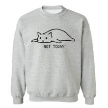 Осенняя мода не сегодня мужские толстовки ленивый кот мужские свитшоты спортивная одежда пуловер мужской хип-хоп толстовка забавная Толстовка