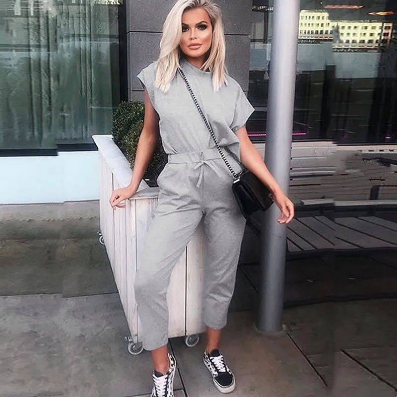 Tracksuit Women 2 Piece Set Loose Comfortable Simple Style Solid Color Long Sleeve Casual Suit Clothes 2020 top Spring Autumn sweatpants set