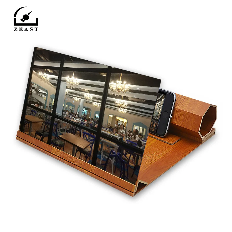 Стереоскопический усилитель экрана 12 дюймов настольный деревянный Кронштейн