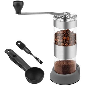 

Manual Coffee Grinder, Portable Coffee Grinder , Conical Ceramic Burr Grinder Stainless Steel Coffee Mill for Espresso