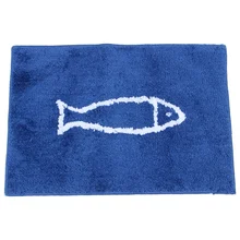 Дверной коврик для ванной комнаты нескользящий коврик для кухни моющийся напольный коврик(синяя рыба 45*65 см