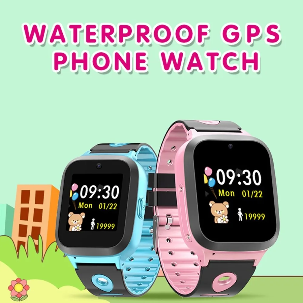 696 Ds61 Модные Детские Смарт-часы GPS WIFI lbs двойное позиционирование водонепроницаемые Смарт-часы с звонком подарок для детей 1,44 дюймовый цветной экран