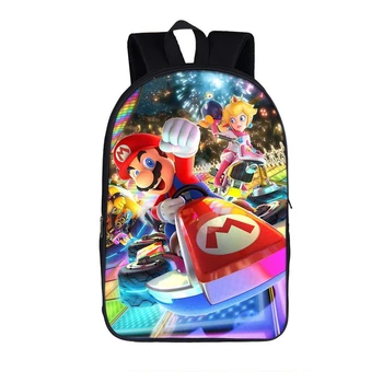

3D Super Mario Bros Anime School Bag Kids Women Bagpack Men Backpack Teenager Boys Girls Cartoon Bagpack Mocila Infantil Escolar