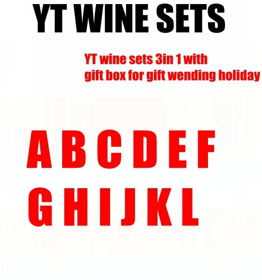 

YT wine sets 3in 1 with gift box for gift wending holiday Family finds