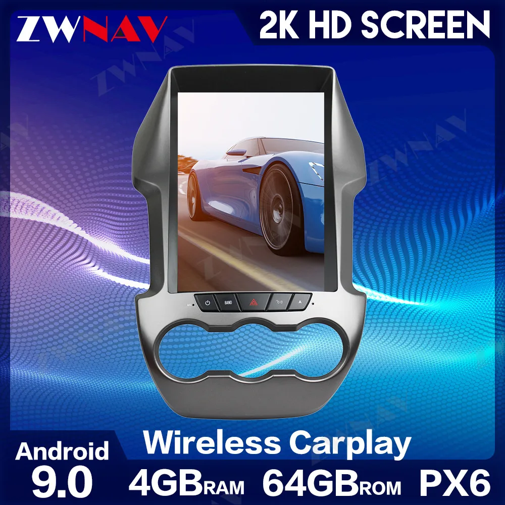 

ZWNAV Tesla style 12'' Android 9 4GB+64GB Car DVD player GPS navigation for Ford Ranger 2011-2016 radio stereo Satnav unit