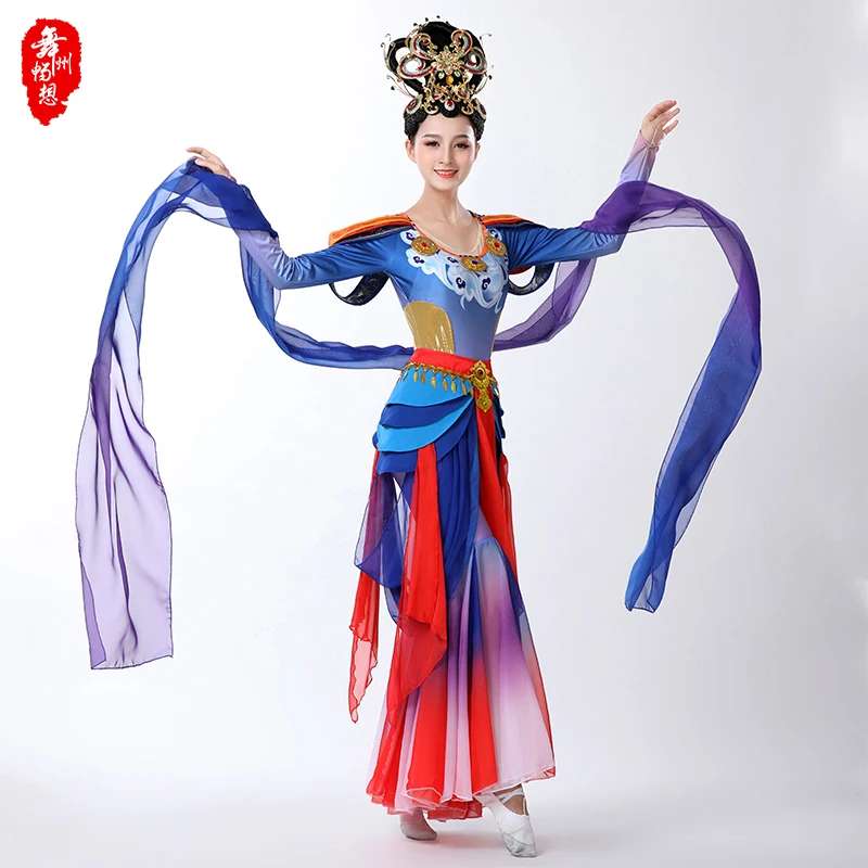 Китайские традиционные костюмы Hanfu классические танцевальные костюмы Шелковый путь lute сценические костюмы Chang's fly to the moon