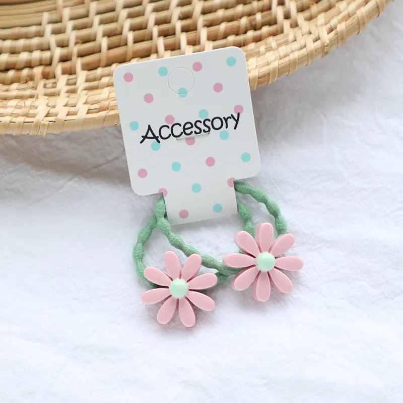 2pcs/lot Flower Princess Headwear Baby Headdress Children Hair Ropes Girls Hair Accessories Kids Elastic Hair Bands