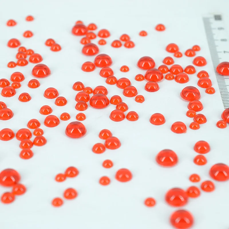 3/4/5/6/8mm Color DIY pendant jewelry accessories Cabochon Domes Round Water droplets Transparent Wihout glue Beads