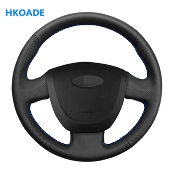 

DIY Black PU Artificial Leather Hand-stitched Car Steering Wheel Cover For Lada Granta 2011-2018