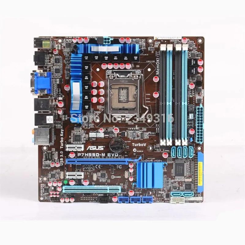 Для ASUS P7H55D-M EVO оригинальная материнская плата DDR3 LGA 1156 поддержка I3 I5 cpu 16GB USB2.0 VGA HDMI
