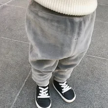 YYC/1218 детская одежда для младенцев новые стильные бархатные леггинсы штаны с высокой талией для маленьких девочек зимние детские брюки