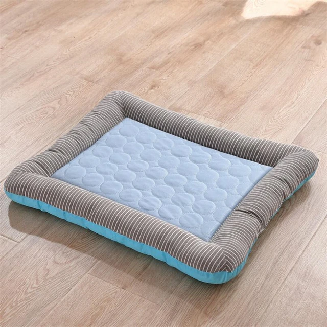 High Quality Summer Cooling Pet Mat Ice Pad Deep Sleeping Cushion For Dogs Cats Kennel Breathable Soft Cold Silk Bed For Puppy