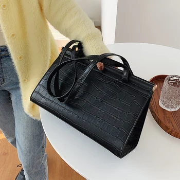 

Sense of Quality Western Texture Large Capacity Bag for Women 2020 New Fashion Korean All-matching Fashion Large Shoulder Bag PU