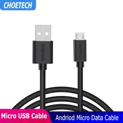CHOETECH Micro USB кабель 2.4A мужчина к Micro B Мужской быстрой зарядки данных для samsung Xiaomi mi9 Android зарядный кабель для телефона
