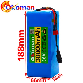 

36V 10S4P 30Ah 600W High power&capacity 42V18650 lithium battery pack ebike electric car bicycle motor scooter 20A BMS