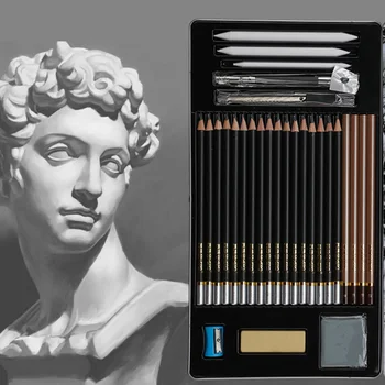 

Sketch Set Wood Pencil Storage Full Set Of adult Sketch Painting Tool Set Beginner Sketch Drawing School Students Art Supplies