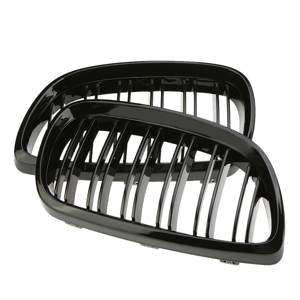 Car Styling front Gloss Matte Black M-color Dual Line Front Grille Kidney Grill For BMW E92 2Door 2