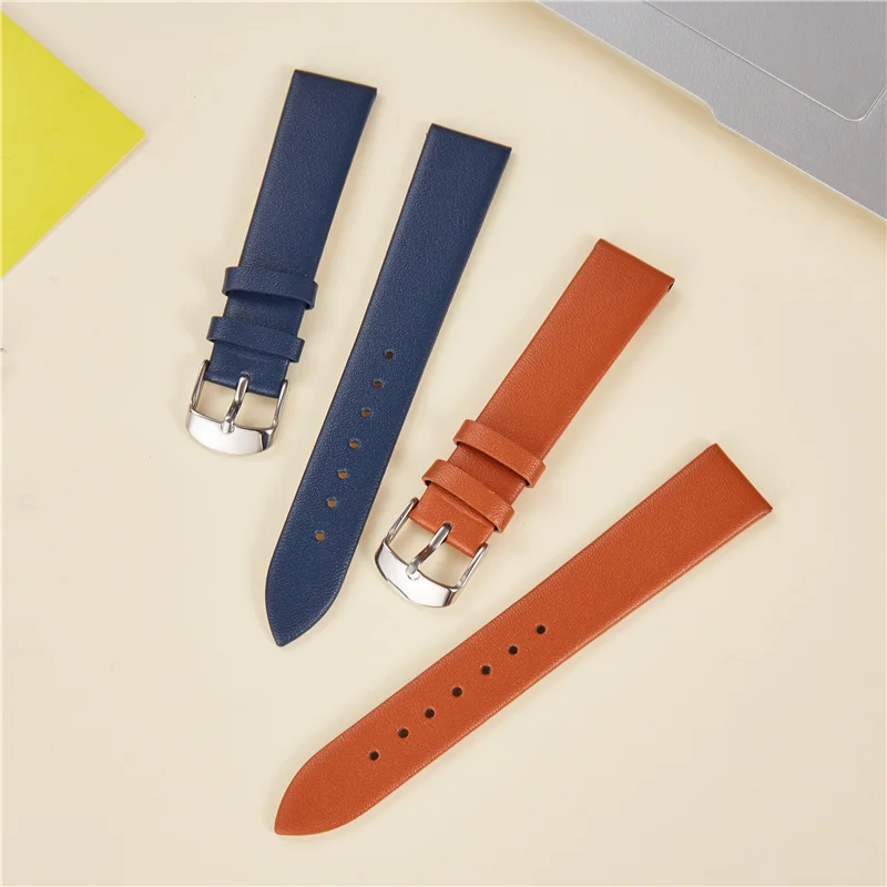 Elegant Women's Soft Calfskin Leather Watch Strap - Thin Fashion Bracelet Wristband