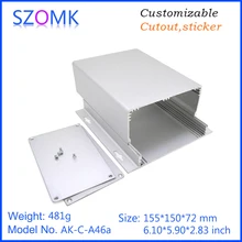 10 шт. 72*150*155 мм настраиваемый алюминиевый профиль выдавливатель для пасты коробка алюминиевый корпус коробка инструмент чехол для pcb дизайн