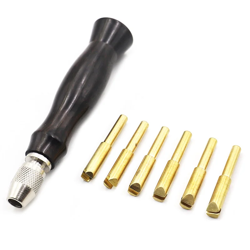 Leather Edge Ebony Handle Creaser Leathercraft Marking Edge Decorate Surface Line Stainless Steel Sheet Line Tool Slot Press Lin