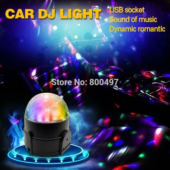 Auto Disco muzyka DJ światło stroboskopowe LED trzy kolory obrotowy dźwięk muzyka rytm dynamiczne romantyczne laserowe światła dj-skie KTV światło sceniczne tanie i dobre opinie CN (pochodzenie) Oświetlenie wnętrza 0 26 Uniwersalny