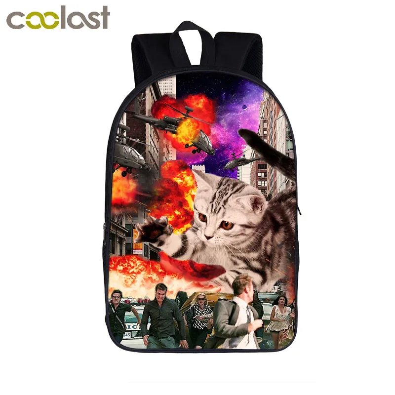 Kawaii Galaxy Единорог кошка школьные сумки для подростков девочек рюкзак женские сумки для ноутбуков ранец с изображением животного Повседневная mochila feminina