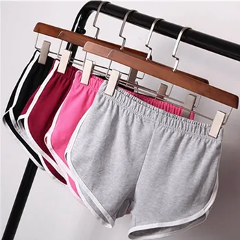 

Summer Street Fashion Women Casual Elastic Waist Shorts Cotton Workout Skinny Short Pants