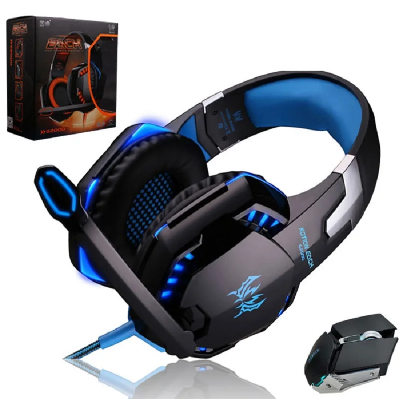 KOTION EACH G2000 G4000 Gaming Headsets Game Earphone Headset Stereo Headphone with Microphone for PC Gamer with retail box