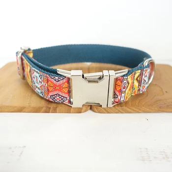 

Bohemia Unique dog collars and leashes set 5 sizes Handmade soft pet accessory THE BOHEMIAN UDC050