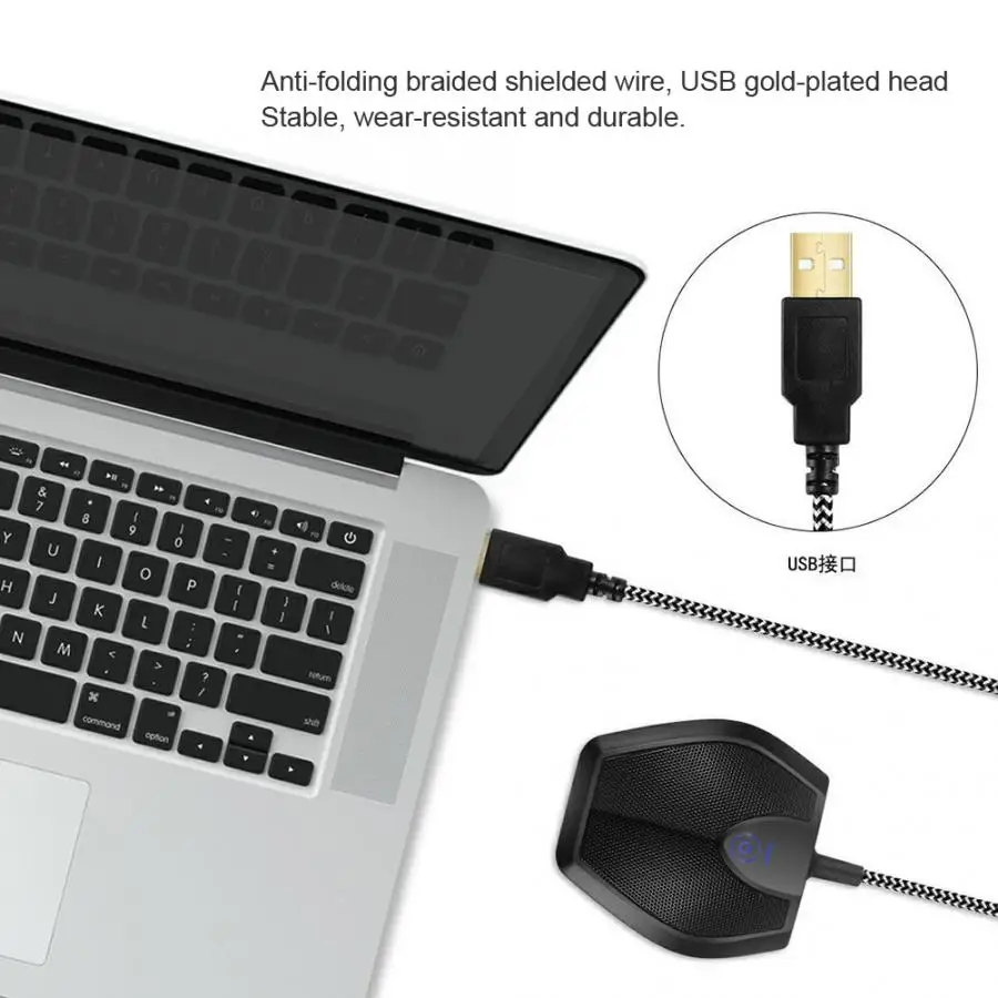 Шумоподавление всенаправленный звукосниматель USB настольный микрофон для конференц-связи конденсаторный микрофон