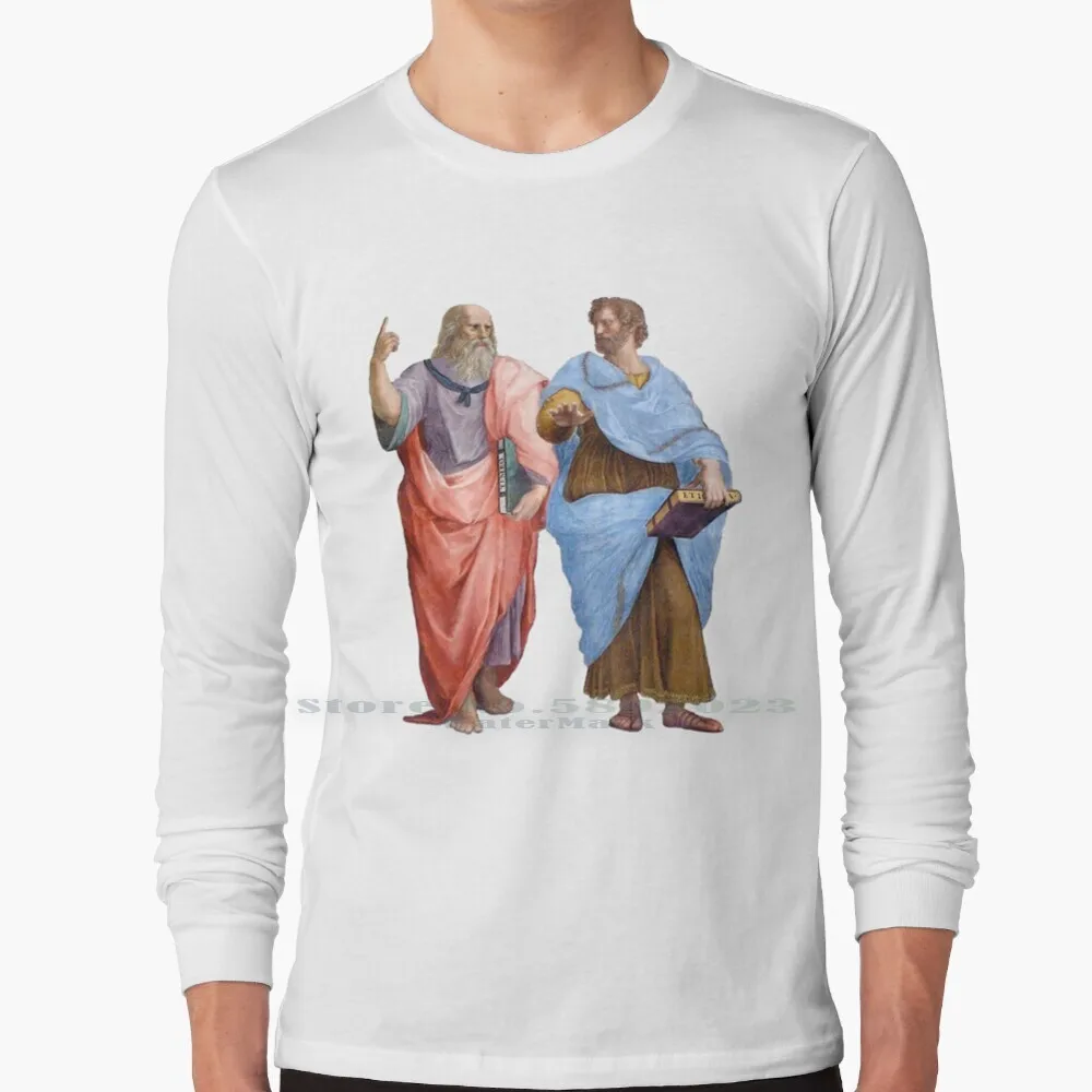 Футболка с длинным рукавом Plato And Aristotle 100% чистый хлопок большой размер Philosophy