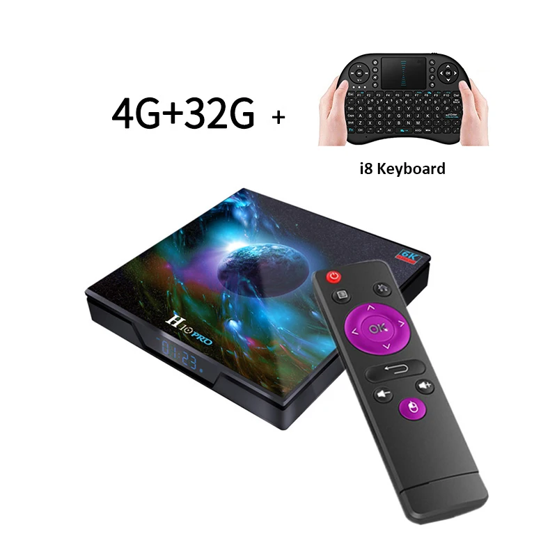 H10 Pro Смарт ТВ приставка Android 9,0 ТВ приставка Allwinner H603 4 Гб 64 Гб 6 к медиаплеер двойной Wifi H10 PRO приставка 4 Гб ram 32 Гб - Цвет: 4G32GI8