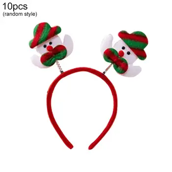 

10Pcs/Set Christmas Headband For Children Adult Santa Claus Snowman Elk Hairband Cosplay Props Hair Accessorie For Party Supply