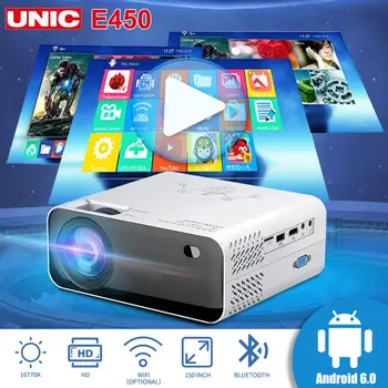 

Mini Projector 4.0 LCD Portable Home Theater Projector Projects Up to 150 Compatible with PS4 for PC via HDMI