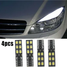 

4Pcs/Set Car LED Lights T10-12SMD-2835 6000K White Error Free For Mercedes-Benz W204 C300 C350 DC12V Eyebrow Bulb Lamp