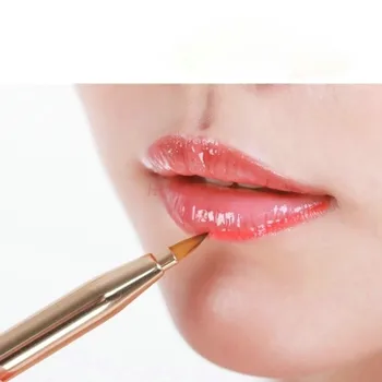 

retractable Lip brush Double head retractable lip pencil portable metal lipstick brush make-up brush with lid lip gloss lip line
