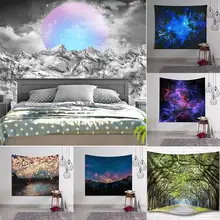 Звездное ночное небо Луна Настенный Ковер декоративный коврик пляжное покрывало, плед Настенный декор Горячий