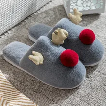 Рождественская зимняя обувь; Мужские милые домашние Тапочки с рисунком; хлопковые теплые Мужские Вьетнамки; Нескользящие Тапочки; Pantoufle Homme;#25