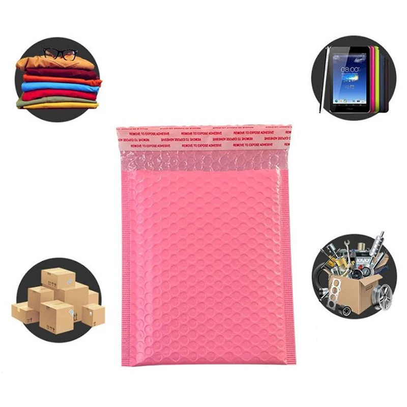 10pcs /Lot pink Paper Bubble Padded Mailers Envelopes Gift Bag Bubble Mailing Envelope Bag Packaging Shipping Bags Mailer Bags mailing envelopes mailing bags