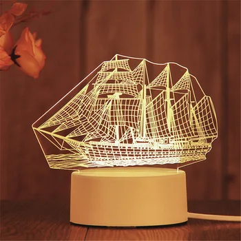 

LEADLY Creative Cute Mouse 3D Optical Illusion LED Night Light Table Lamp Kids Toys Birthday Christmas Gift Baby Night Lamp