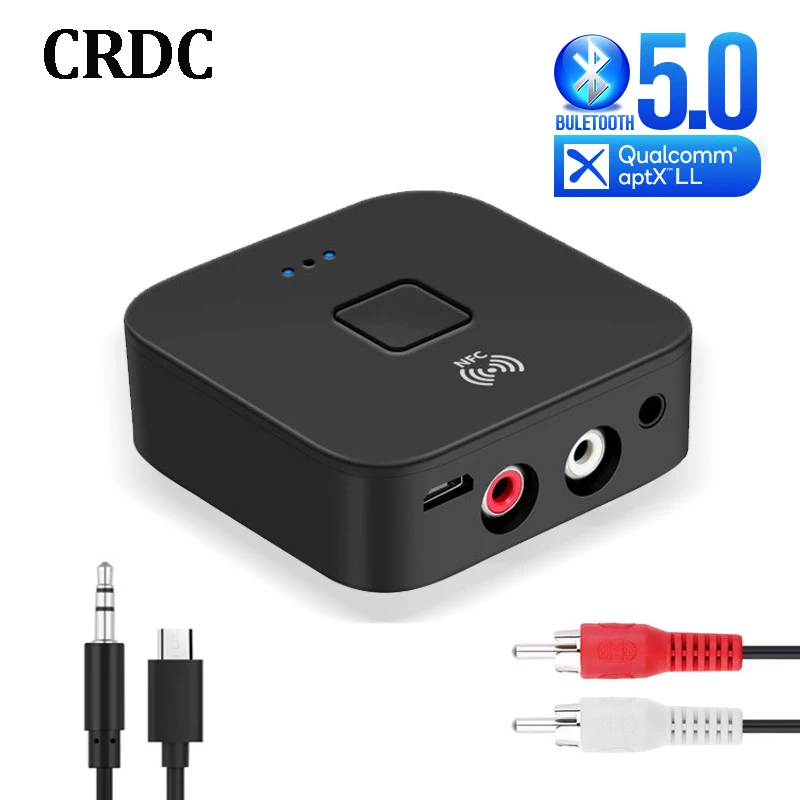 Bluetooth 5,0 приемник APTX LL 3,5 мм NFC AUX RCA Jack беспроводной адаптер Автоматическое включение/выключение с микрофоном Bluetooth 5,0 4,2 автомобильный аудиоприемник
