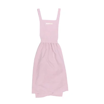 

Cotton Apron Korean Pleated Skirt Apron Suspender Skirt For Cooking Crafting Coffee Shop Flower Arrangement Baking