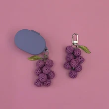Вязаный виноград Брелок чехол для наушников с крючком для Xiaomi Redmi AirDots чехол беспроводной Bluetooth чехол для наушников Мягкий чехол