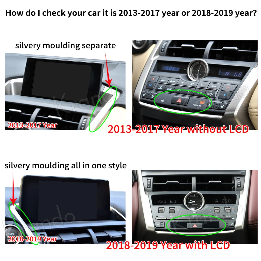 Krando Android 10.0 4G 64G 10.25'' Car Radio Audio For Lexus NX 2013-2019  Navigation Player BT WIFI headunit Carplay GPS