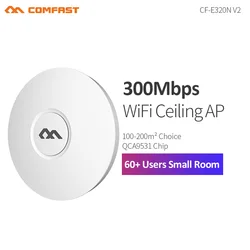 Comfast CF E320V2 300mbps wi fi teto ap sem fio 802.11b/g/n qca9531 empresa wifi sistema ap 48v poe aberto ddwrt ponto de acesso
