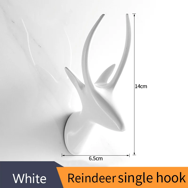 White-Reindeer Крючки для халатов золотые крючки для ванной комнаты для полотенец в рельсах крючок для одежды Серебряная отделка вешалки для одежды аксессуары для ванной украшения дома 5277 - Цвет: White-Reindeer